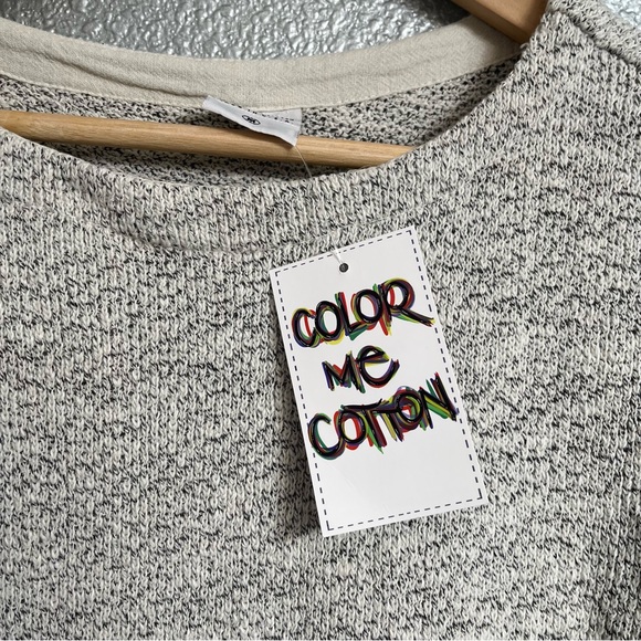 NWT Color Me Cotton Gray Pullover Knit Sweater - Picture 3 of 5